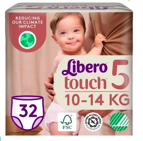 Підгузки-трусики Libero Touch Pants розмір 5 (10-14 кг), 32 шт